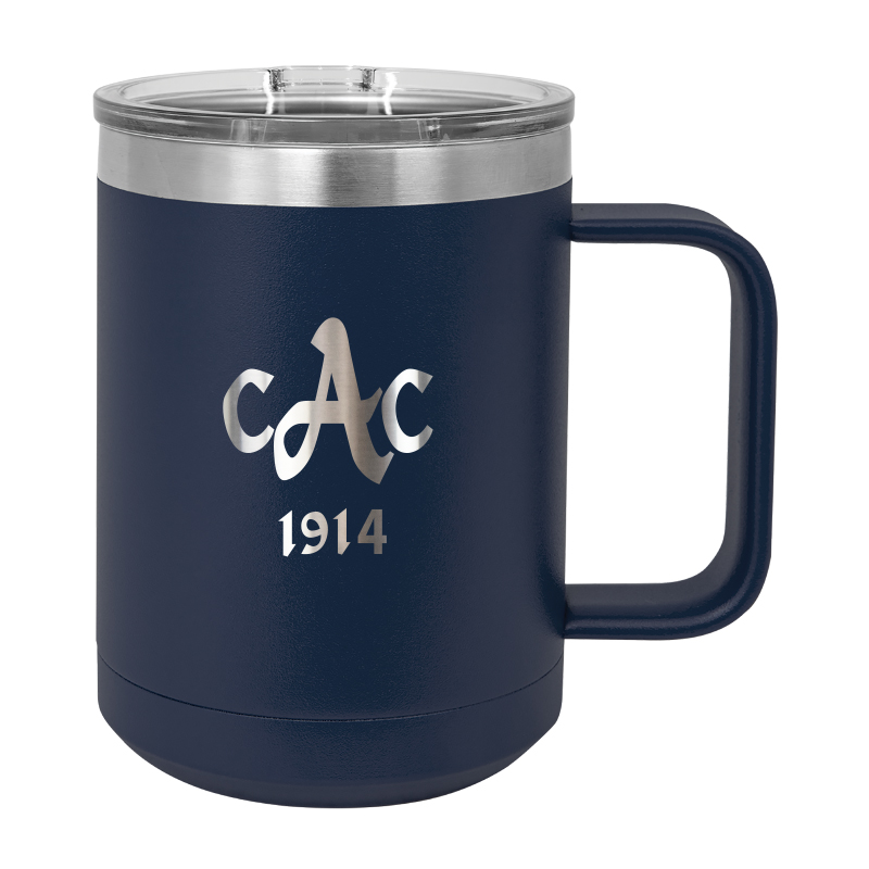 15 OZ. NAVY BLUE POLAR CAMEL STAINLESS MUG WITH SLIDER LID